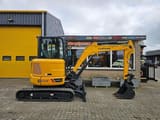2025 LiuGong 9035F Mini Excavator with the boom and arm positioned to the right, showing the undercarriage.