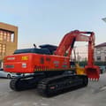 Hitachi Zaxis 350H crawler excavator, rear three-quarter view