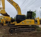 Komatsu PC350 crawler excavator, side profile view