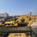 2021 Caterpillar 320CL amphibious excavator, side view