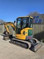 2023 XCMG XE35E mini excavator, three-quarter view