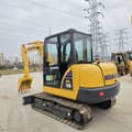 2022 Komatsu PC56-7 mini excavator, rear three-quarter view