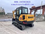 2023 Sany SY55U mini excavator rear three-quarter view