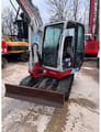 2017 Takeuchi TB240 mini excavator front three-quarter view