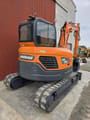 2020 Doosan DX62R-3 mini excavator, rear three-quarter view