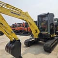 2022 Yanmar VIO55 mini excavator, front three-quarter view