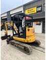 2021 Caterpillar 302.7DCR crawler excavator, rear three-quarter view