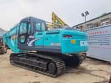 2019 Kobelco SK200-8 crawler excavator, rear three-quarter view