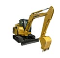 2022 Komatsu PC56MR-8 crawler excavator, rear three-quarter view