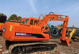 2025 Doosan DH150LC-7 crawler excavator, rear three-quarter view
