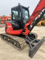 Kubota U55-4 crawler excavator, side view