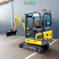 2025 XCMG XE20E mini excavator, rear three-quarter view