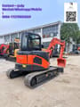 2023 Hitachi ZX50 mini excavator, rear three-quarter view