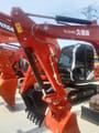 2022 Kubota U55 mini excavator boom and cab view