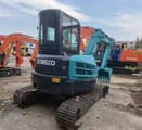 2018 Kobelco SK55 crawler excavator, rear three-quarter view