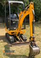 JCB 8014 CTS mini excavator, front three-quarter view