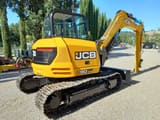 2023 JCB 90Z-2 mini excavator, rear three-quarter view