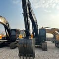2023 Hyundai 220 crawler excavator, front view