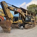 2019 Caterpillar 349DL crawler excavator, front three-quarter view