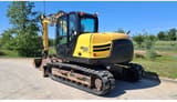 2017 Yanmar SV120 crawler excavator, rear three-quarter view