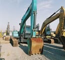 2019 Kobelco SK210 crawler excavator, front view
