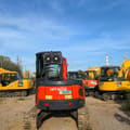 2023 Hitachi ZX30 mini excavator, rear view