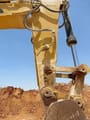 2017 Caterpillar 374FL crawler excavator boom and hydraulic cylinder detail