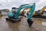 2015 Kobelco 55SR-5 mini excavator, front three-quarter view