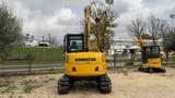 2022 Komatsu PC80MR-5 mini excavator, rear view