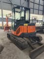 2020 Hitachi ZX50U mini excavator, rear three-quarter view