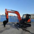 2022 Doosan DX60 mini excavator, side view