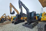 2021 Volvo EC60D mini excavator, front three-quarter view