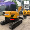 2024 Sany SY35U mini excavator, rear three-quarter view