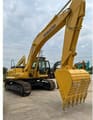 2020 Komatsu PC350 crawler excavator, front three-quarter view