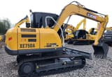 2023 XCMG XE75DA mini excavator, rear three-quarter view