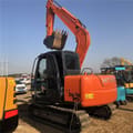 2023 Hitachi Zaxis 70 mini excavator, rear three-quarter view