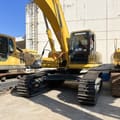 Komatsu PC450-8 crawler excavator, front view