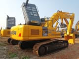 2022 Komatsu PC350-7 crawler excavator, rear three-quarter view