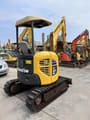 2022 Komatsu PC20MR-3 mini excavator, rear three-quarter view