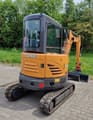 2022 CASE CX26C mini excavator, front three-quarter view
