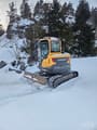 2018 Volvo ECR58D mini excavator, rear three-quarter view