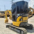 2024 Komatsu PC30MR mini excavator, rear three-quarter view