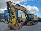 2021 Caterpillar 352 crawler excavator, front-side view