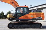 2022 Doosan DX225LC-7 crawler excavator, side profile view
