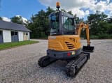 2019 CASE CX37C mini excavator, rear three-quarter view