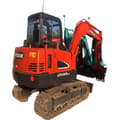 2020 Doosan DX55-9C crawler excavator, rear three-quarter view