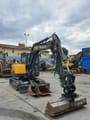 2021 Volvo EC60E mini excavator, front three-quarter view