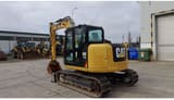 2019 Caterpillar 308E2CR crawler excavator, rear three-quarter view