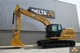 2020 Caterpillar 320-07C crawler excavator, side profile view