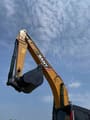 2000 Sany SY215C crawler excavator boom and bucket detail